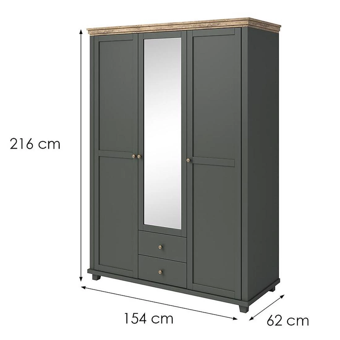 Evora ormar 154x62x216 cm siva