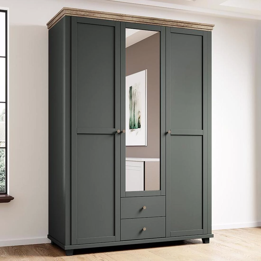 Evora ormar 154x62x216 cm siva