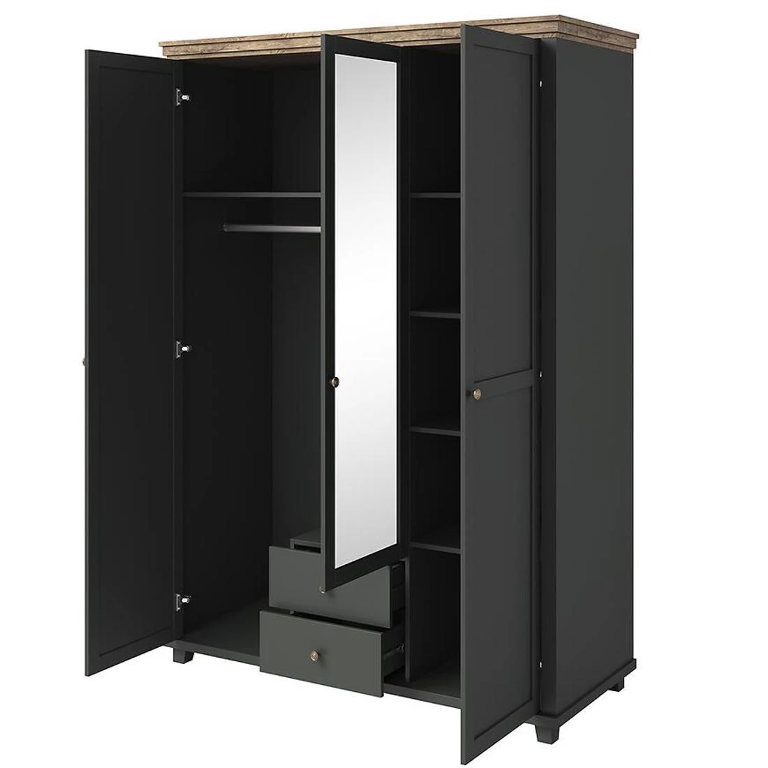 Evora ormar 154x62x216 cm siva