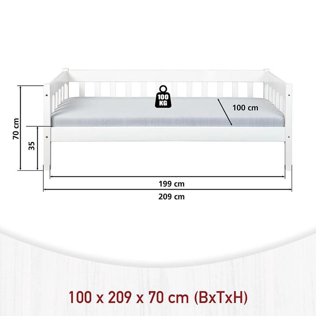 Sintro krevet 29040060 90x200 cm bela