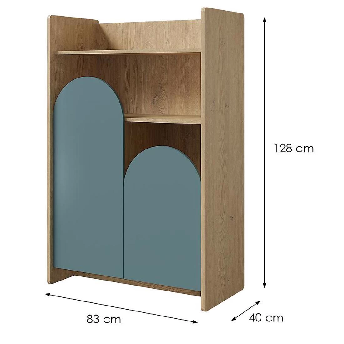 Lexi polica 83x40x128 cm cremona/macadamia/plava