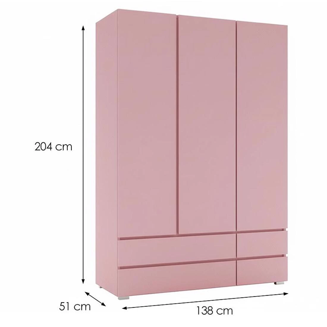 Cosmo C17 ormar 138x51x204 cm roza
