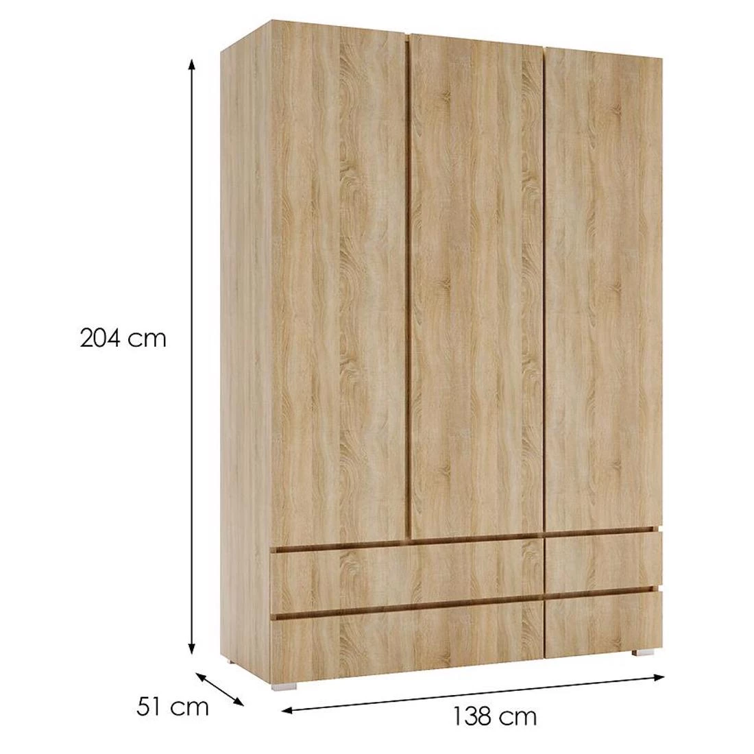 Cosmo C17 ormar 138x51x204 cm sonoma