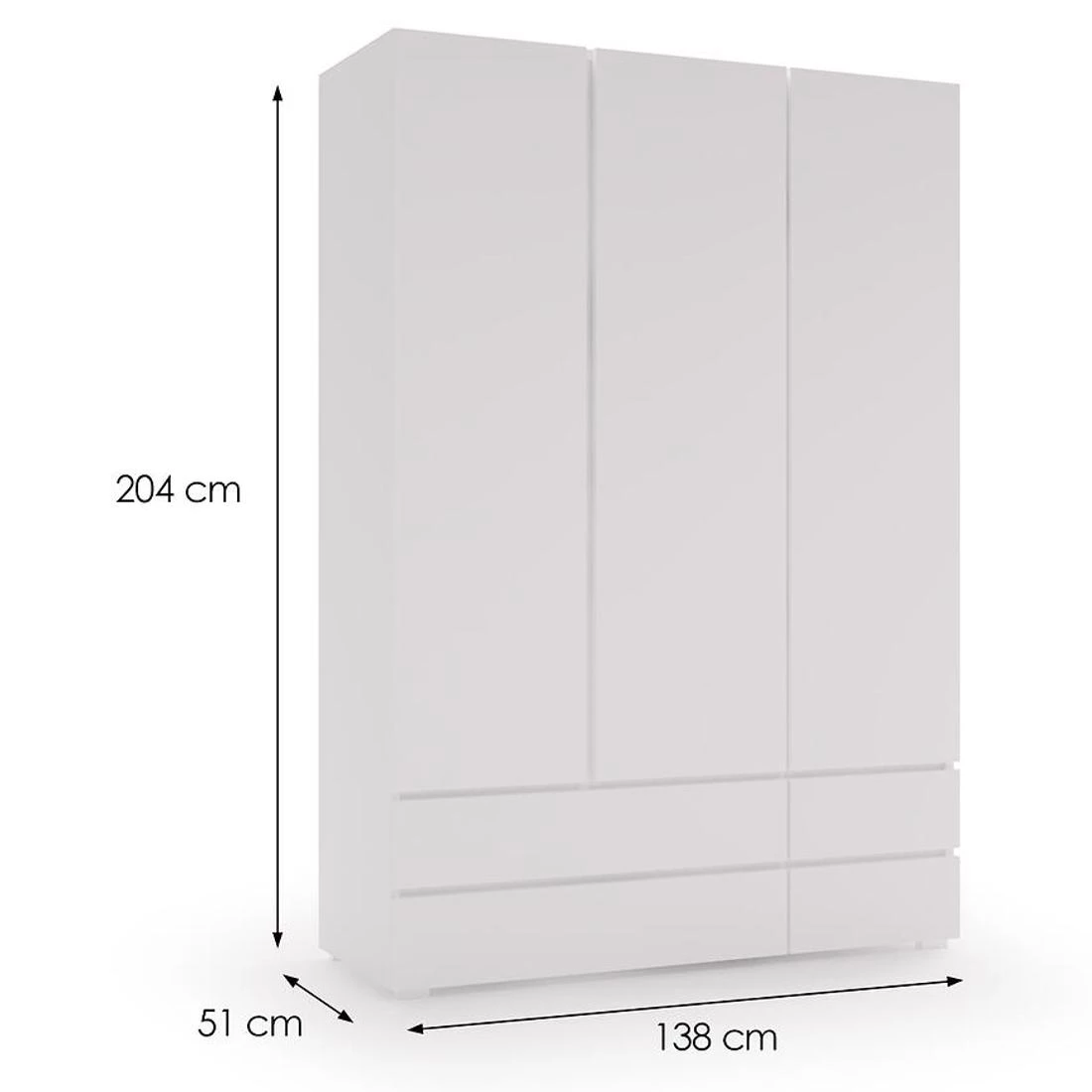 Cosmo C17 ormar 138x51x204 cm bela