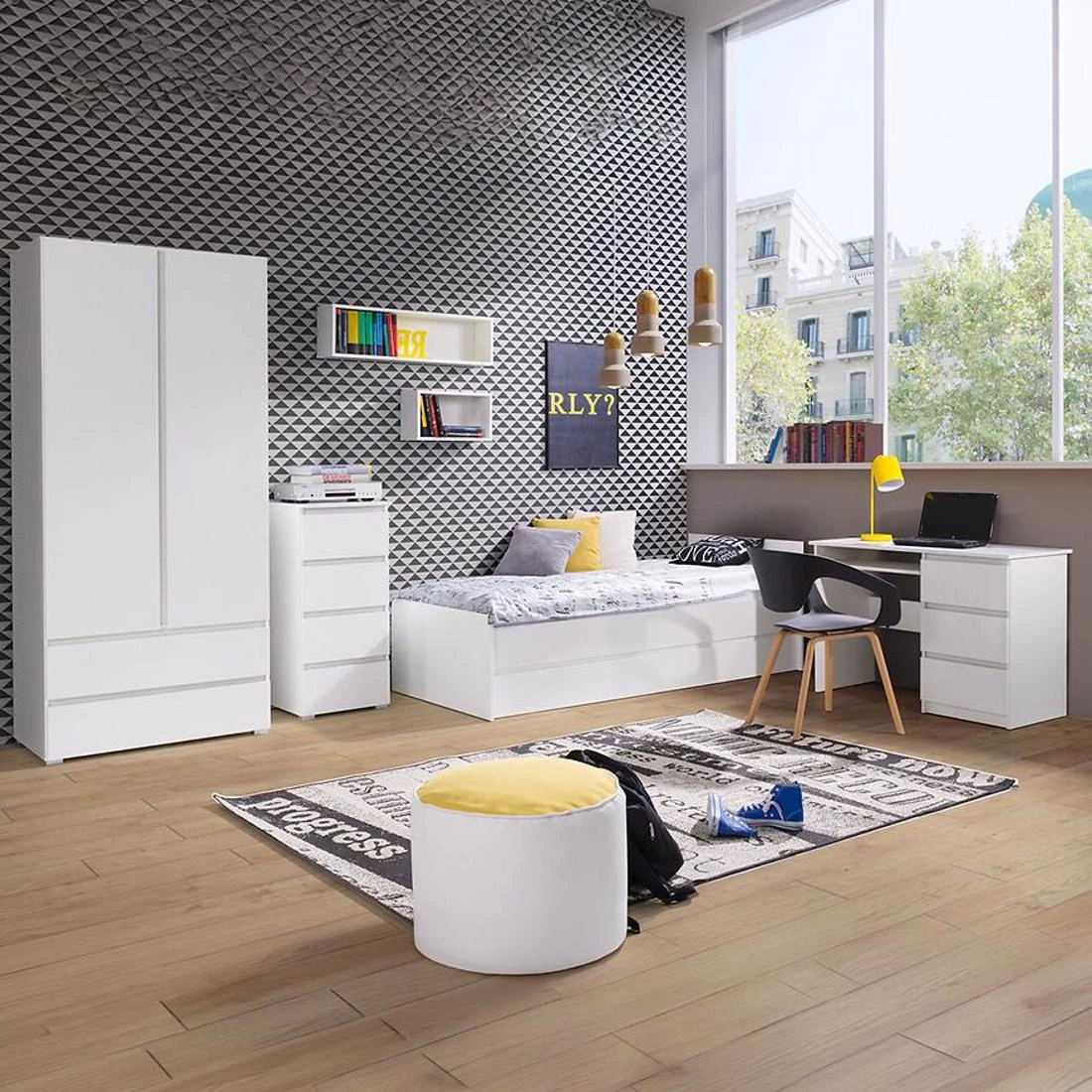 Cosmo C17 ormar 138x51x204 cm bela
