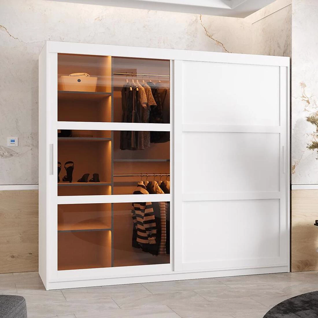 Dome III ormar 200x62x200 cm bela