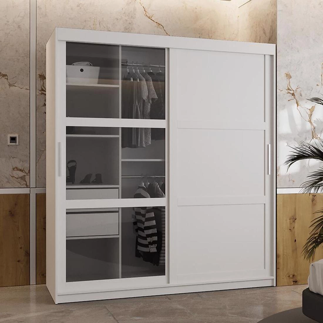 Dome III ormar 180x62x200 cm bela