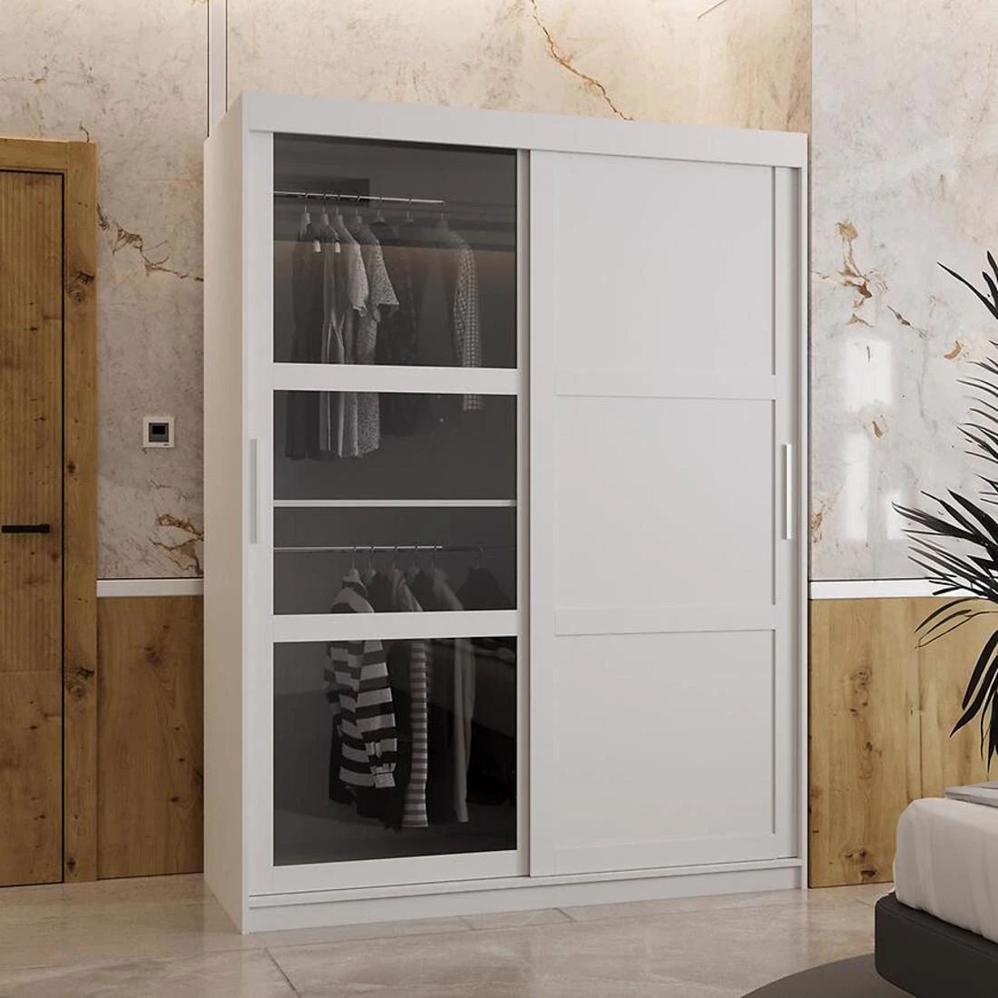Dome III ormar 150x62x200 cm bela