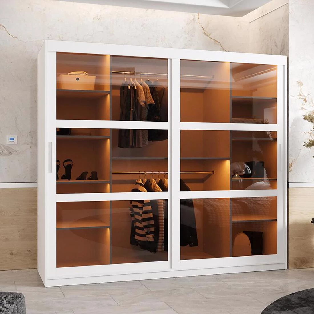 Dome 200 ormar 200x62x200 cm bela