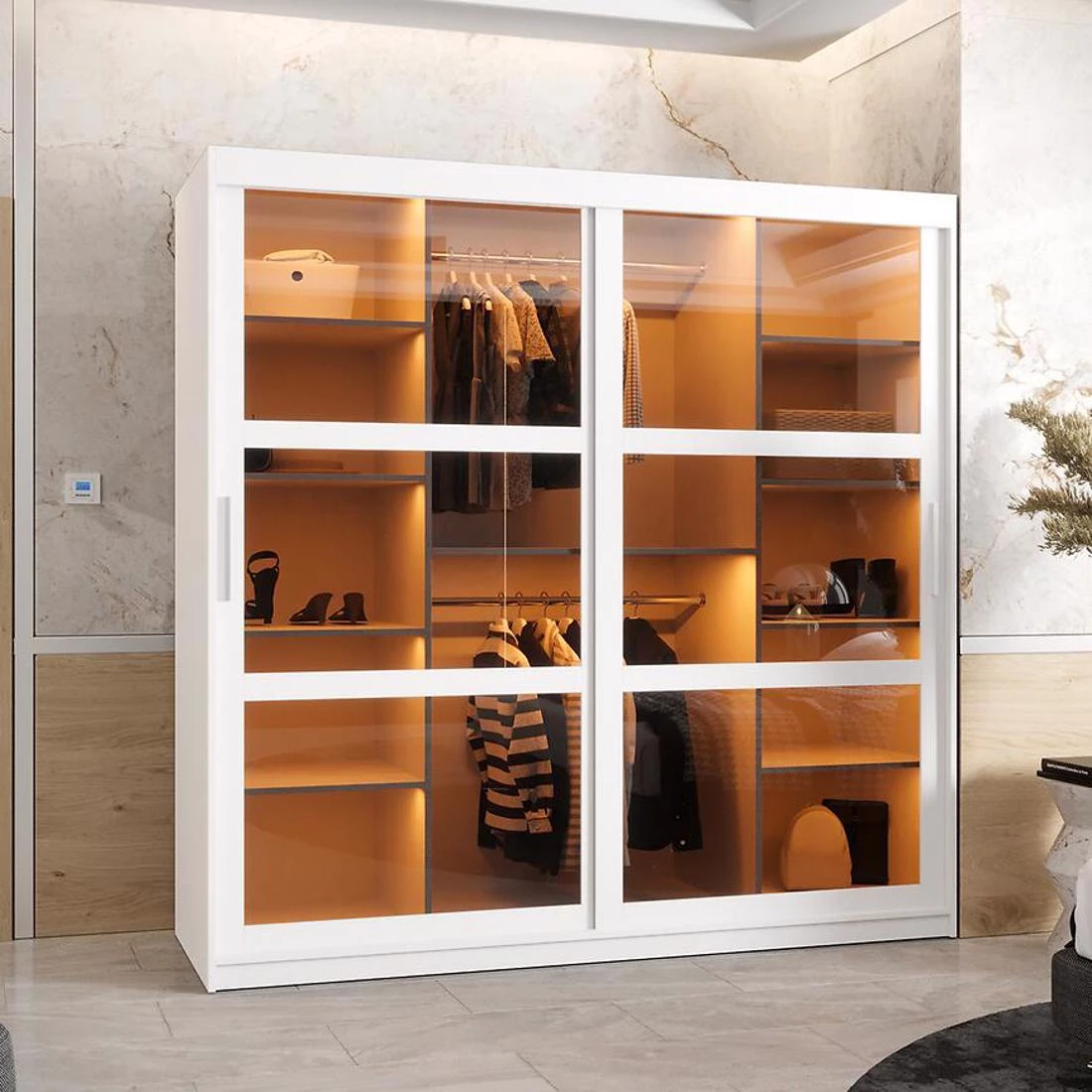 Dome ormar 180x62x200 cm bela