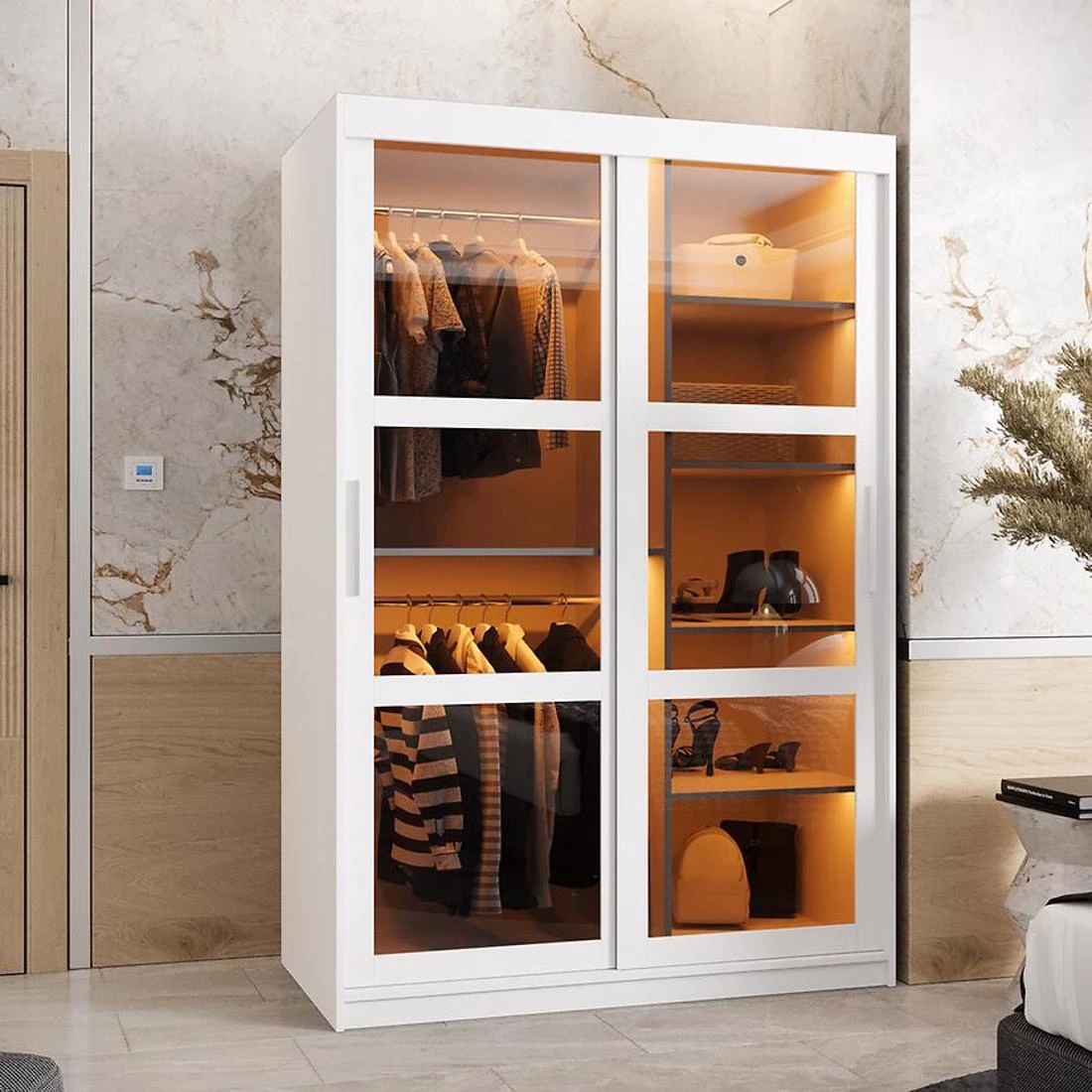 Dome ormar 120x62x200 cm bela