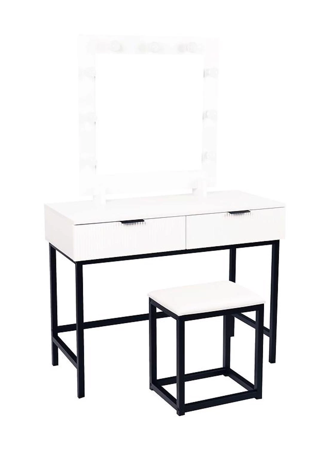 Cleo toaletni stolic + tabure 100x45x144 cm bela