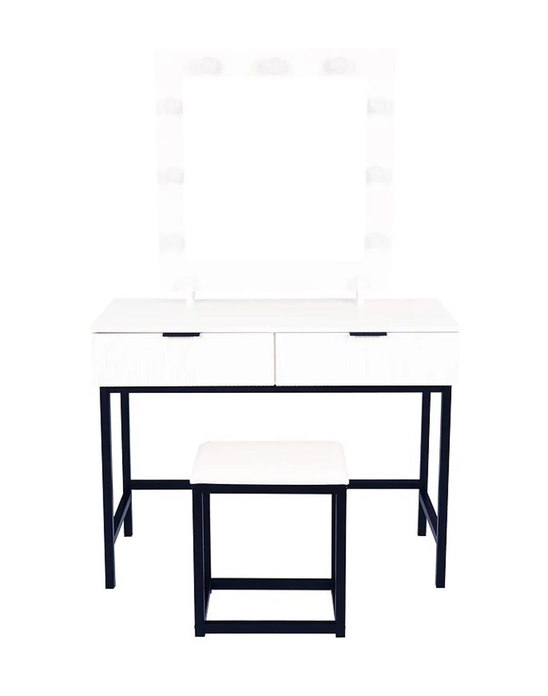 Cleo toaletni stolic + tabure 100x45x144 cm bela