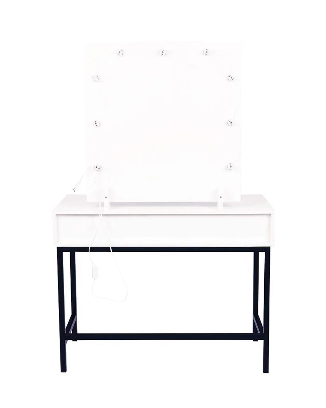 Cleo toaletni stolic + tabure 100x45x144 cm bela