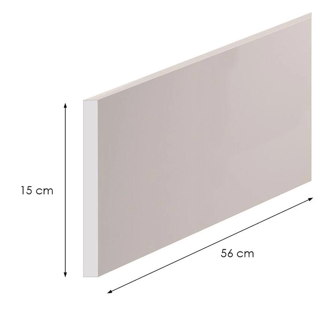 Bocni cokl K04 Luxeo 56/15 56x1,8x15 beli