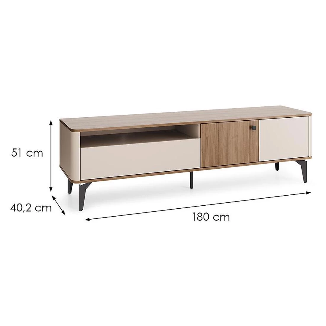 Aurena TV stalak 180x40,2x51 orah/kašmir