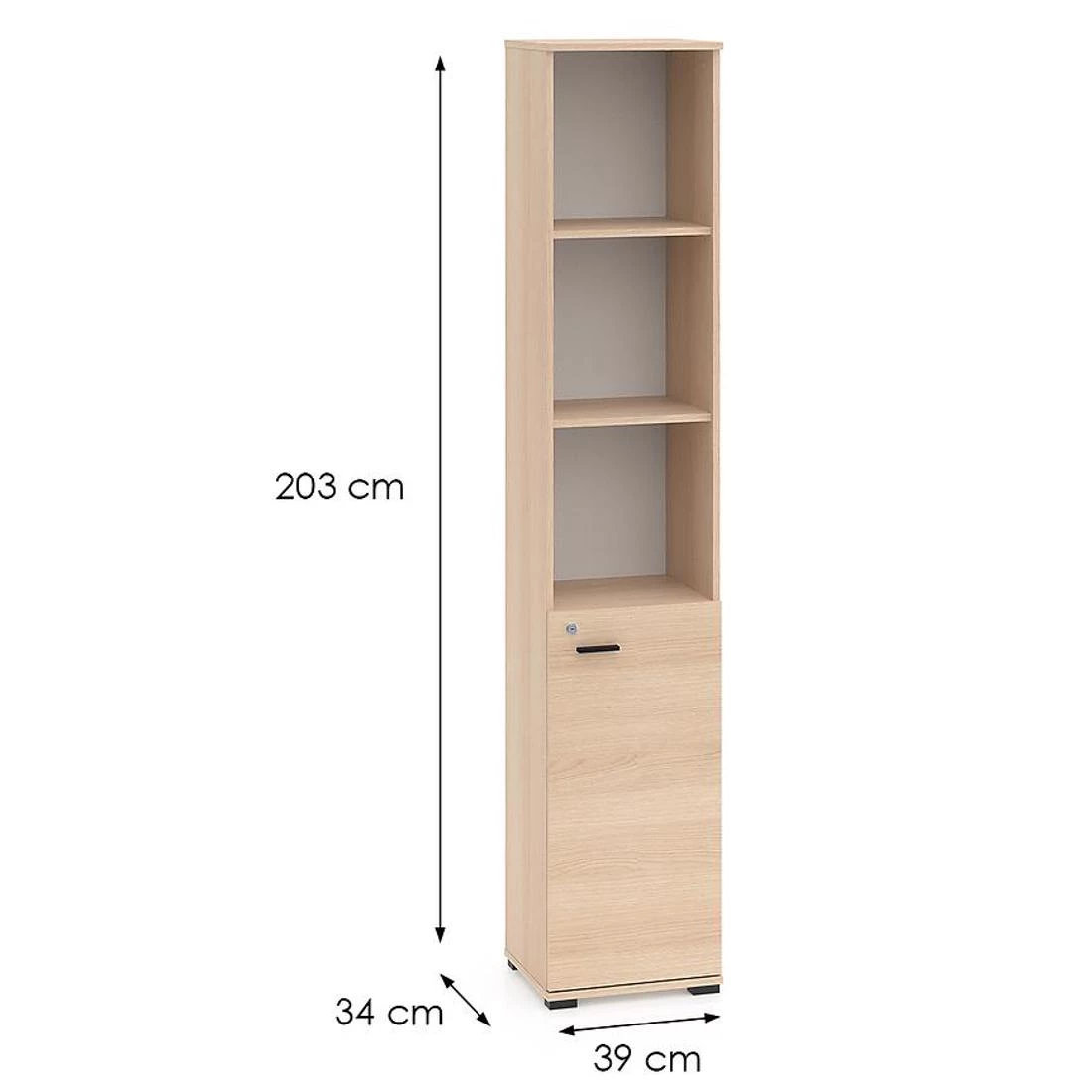 Odelis police za knjige 39x34x203 hrast