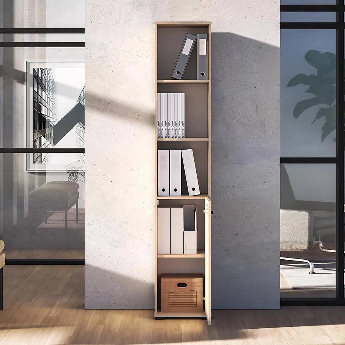 Odelis police za knjige 39x34x203 hrast