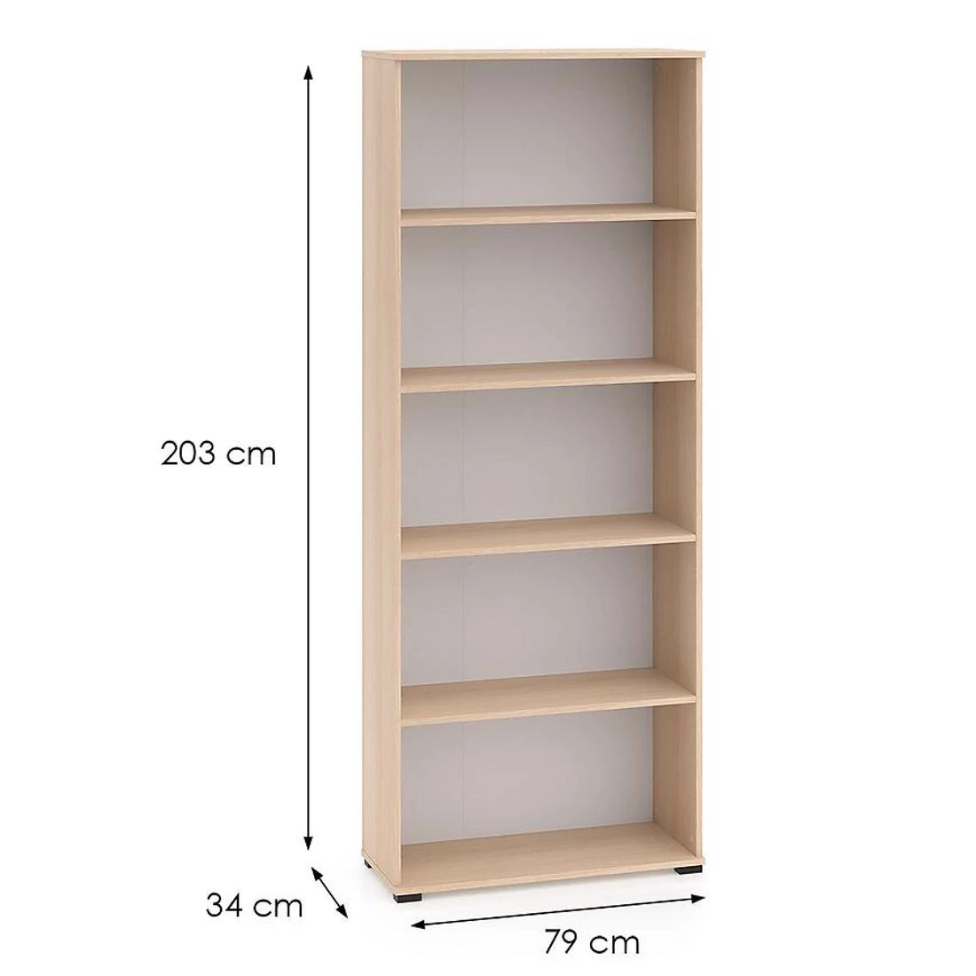 Odelis police za knjige 79x34x203 hrast