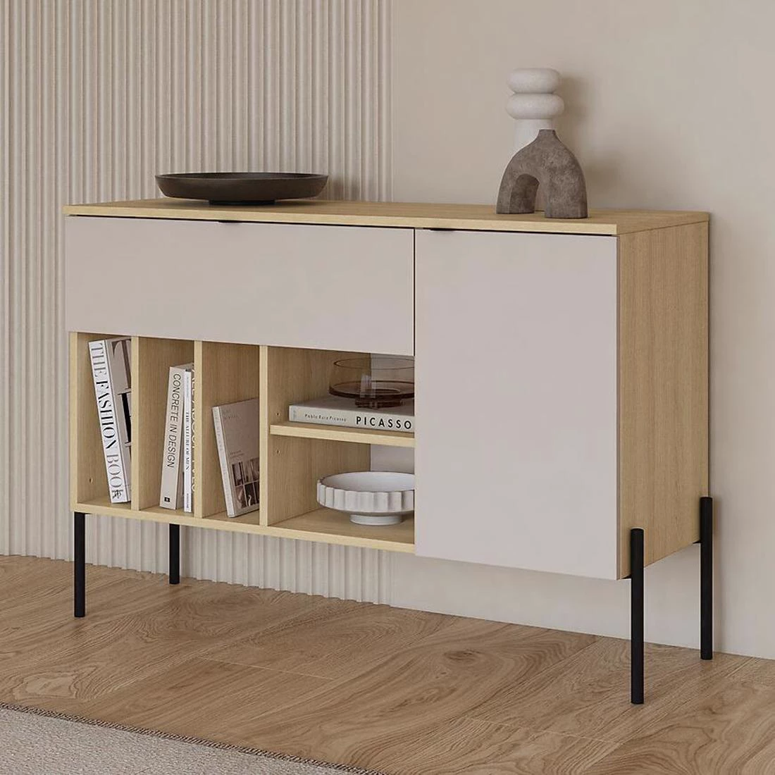 Ore komoda 105x41,5x75 hrast/kašmir