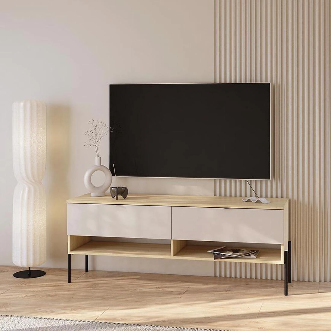 Ore TV komode 140x41,5x55 kašmir/hrast