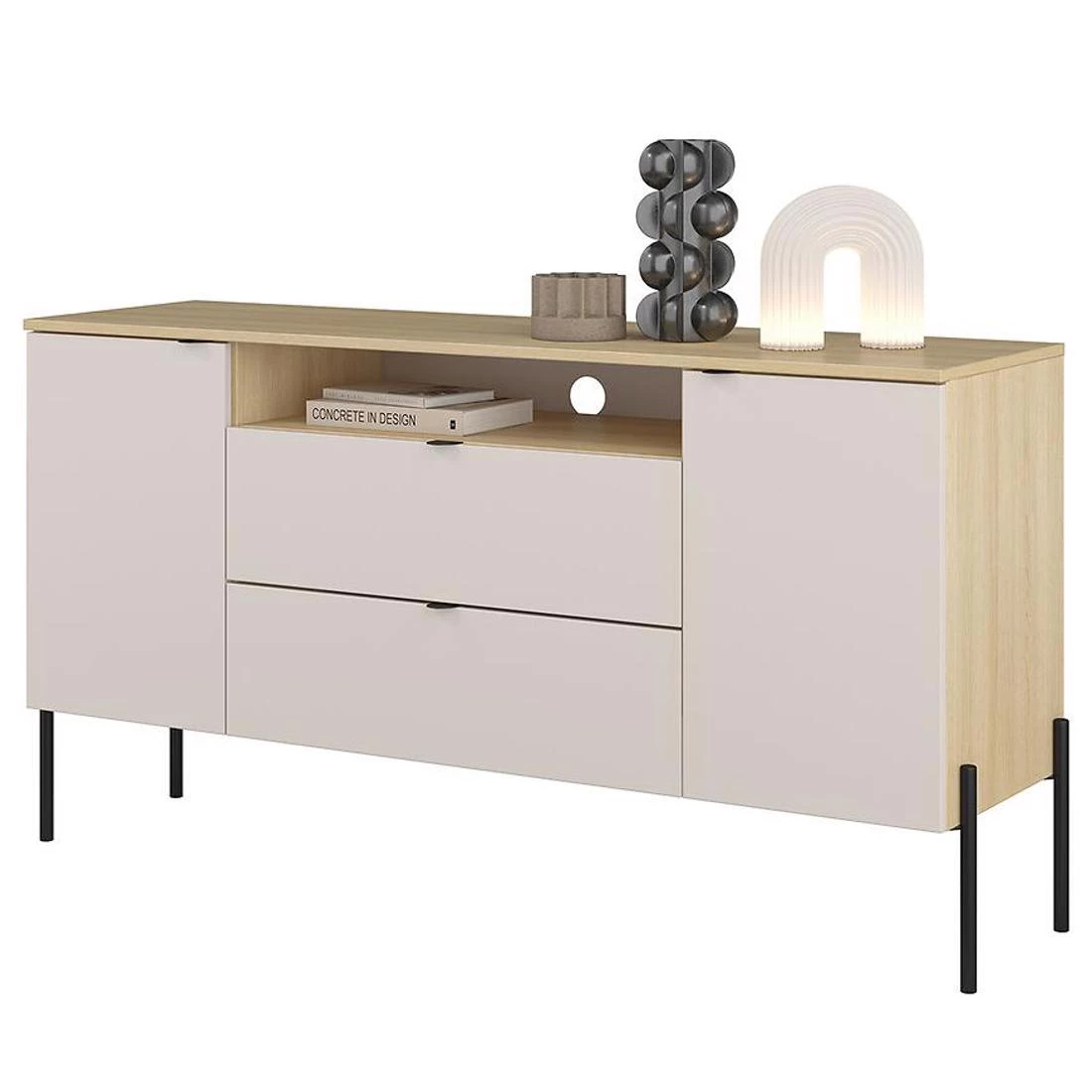 Ore komoda 140x41,5x75 hrast/kašmir