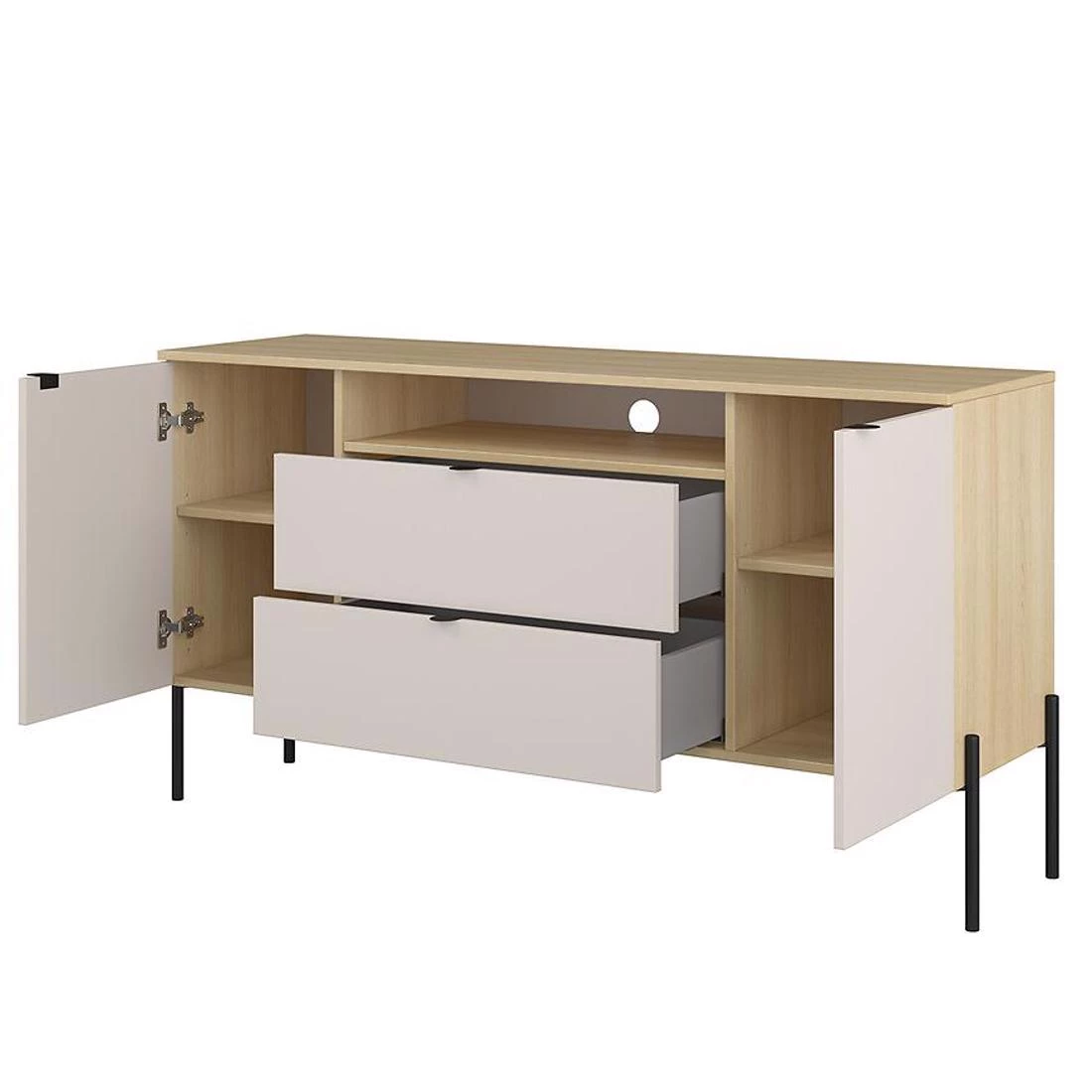 Ore komoda 140x41,5x75 hrast/kašmir