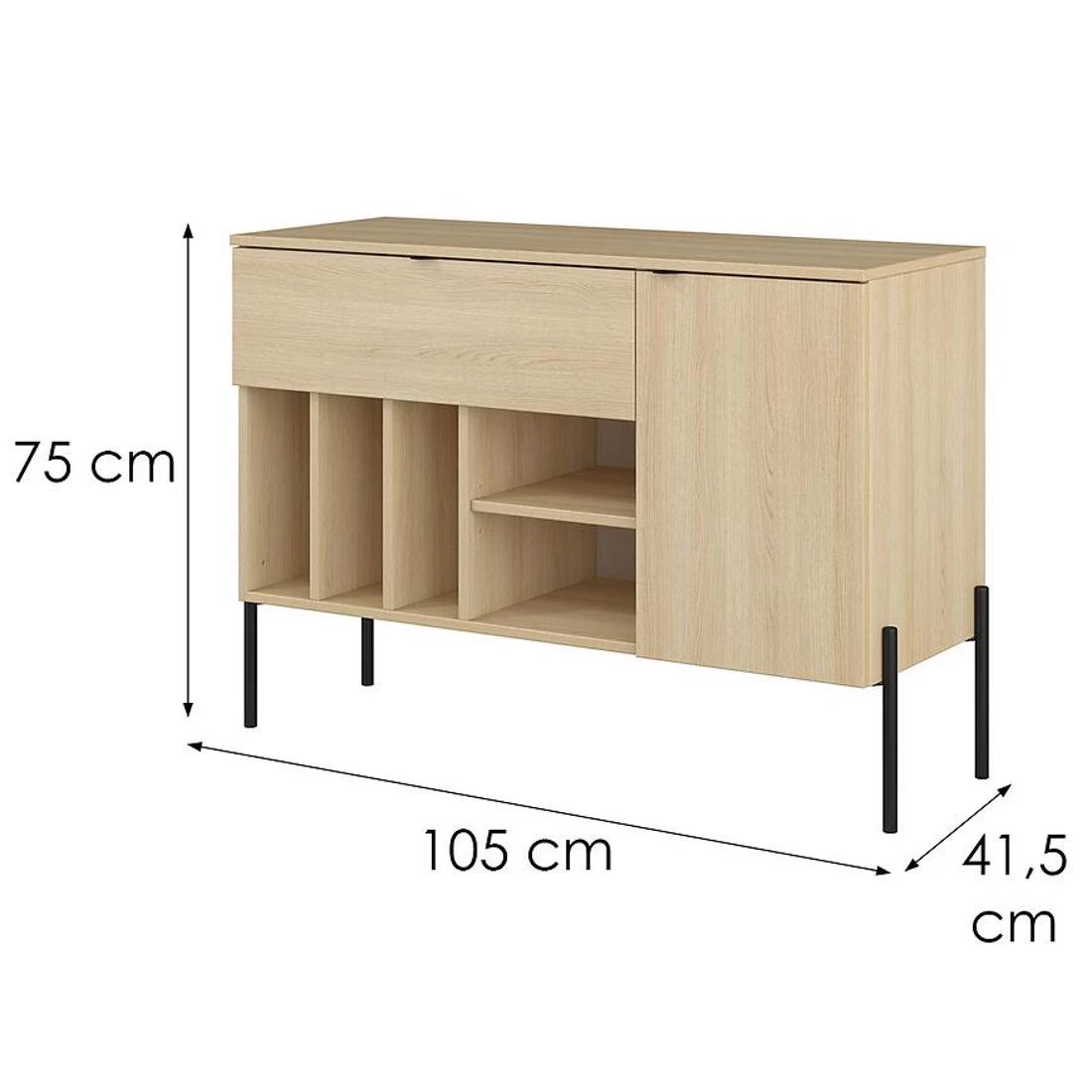 Ore komoda 105x41,5x75 hrast