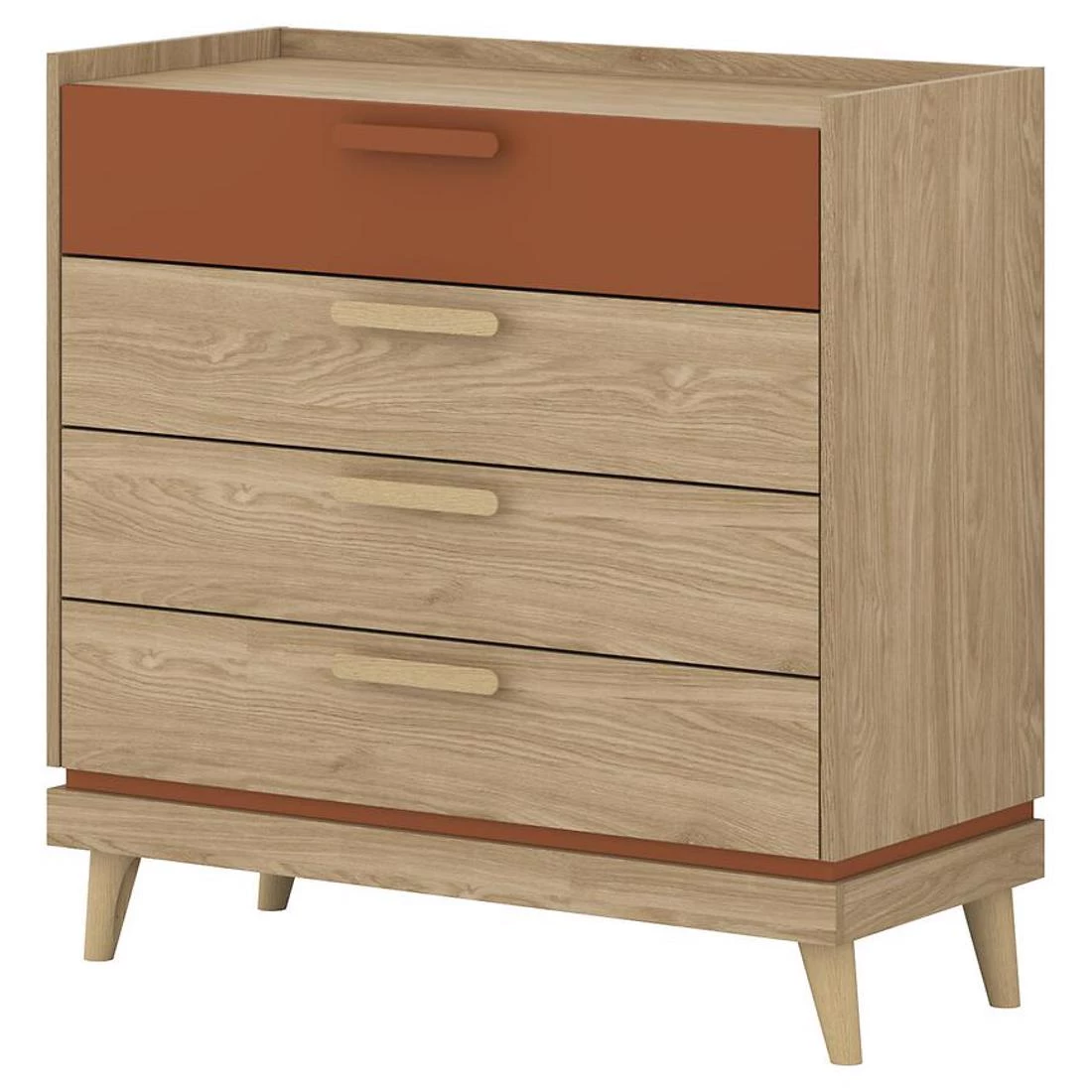 Scandi komoda 90x40x90 hrast/cigla