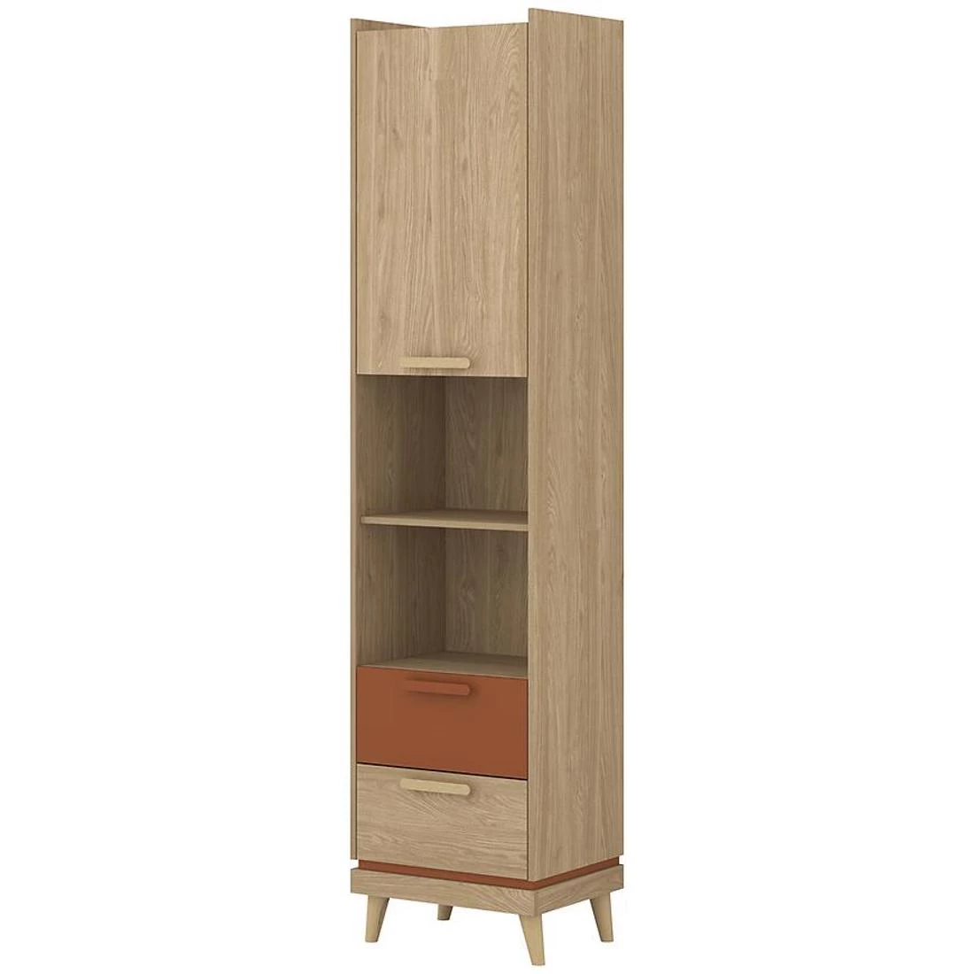 Scandi komoda 50x40x214,6 hrast/cigla