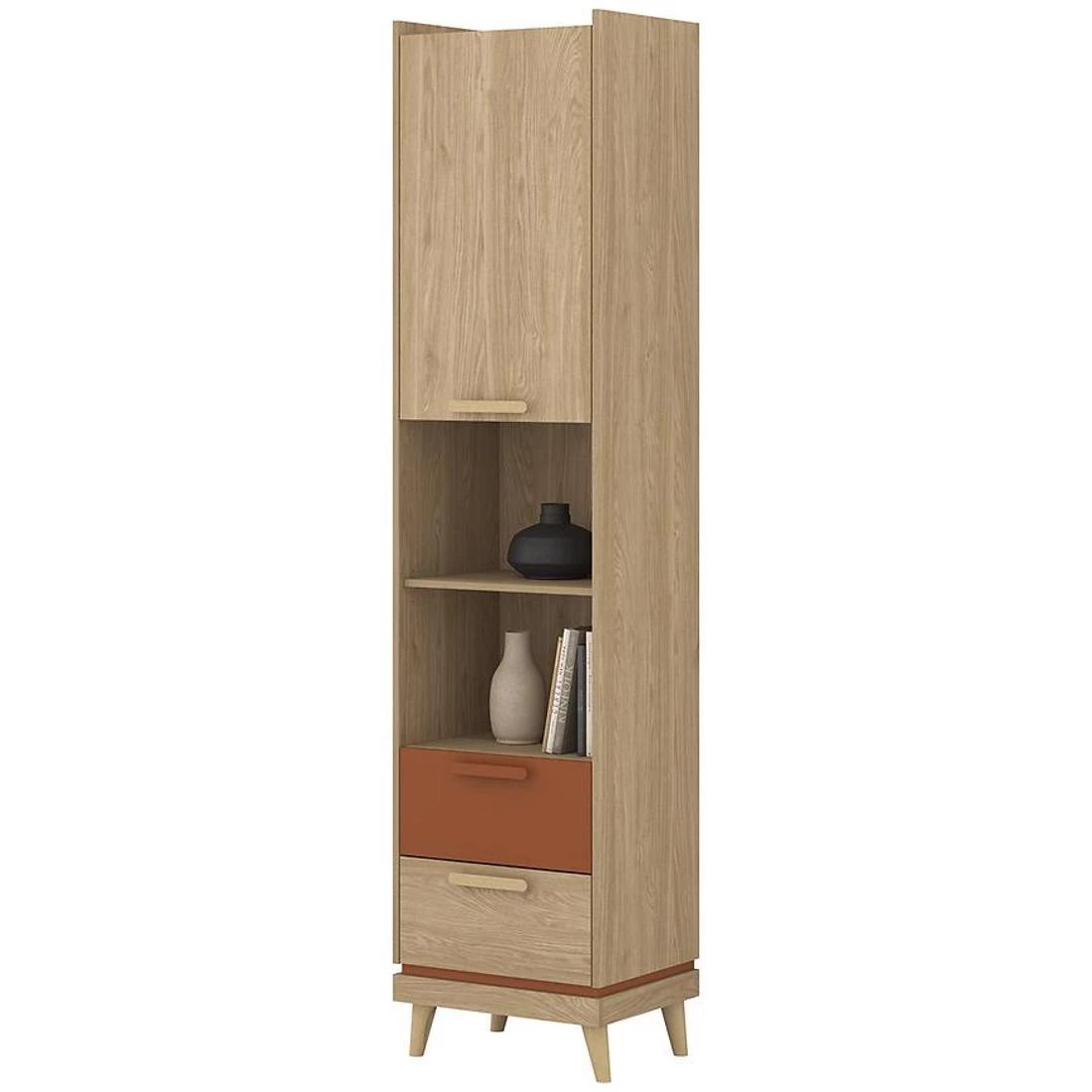 Scandi komoda 50x40x214,6 hrast/cigla