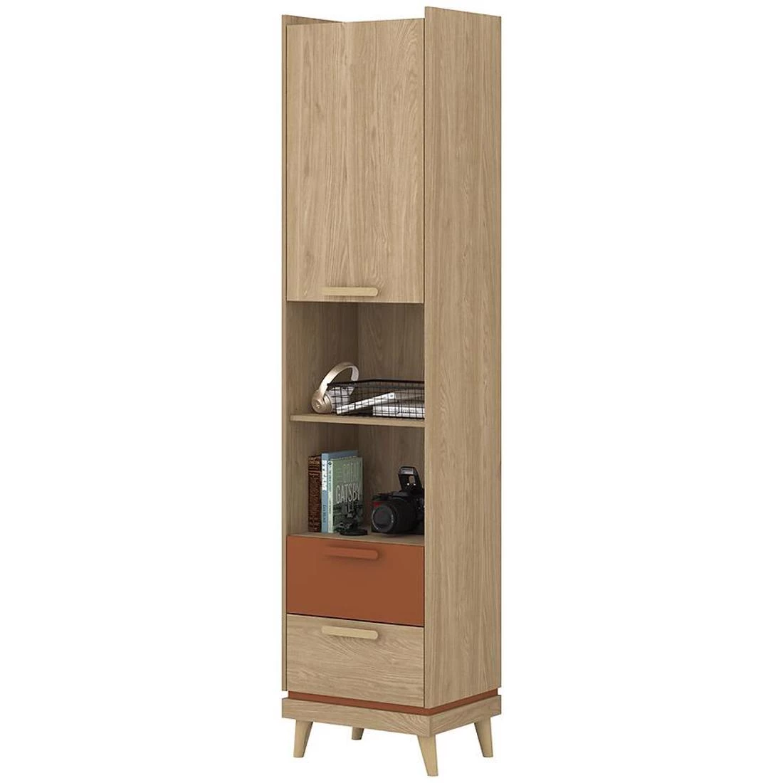 Scandi komoda 50x40x214,6 hrast/cigla