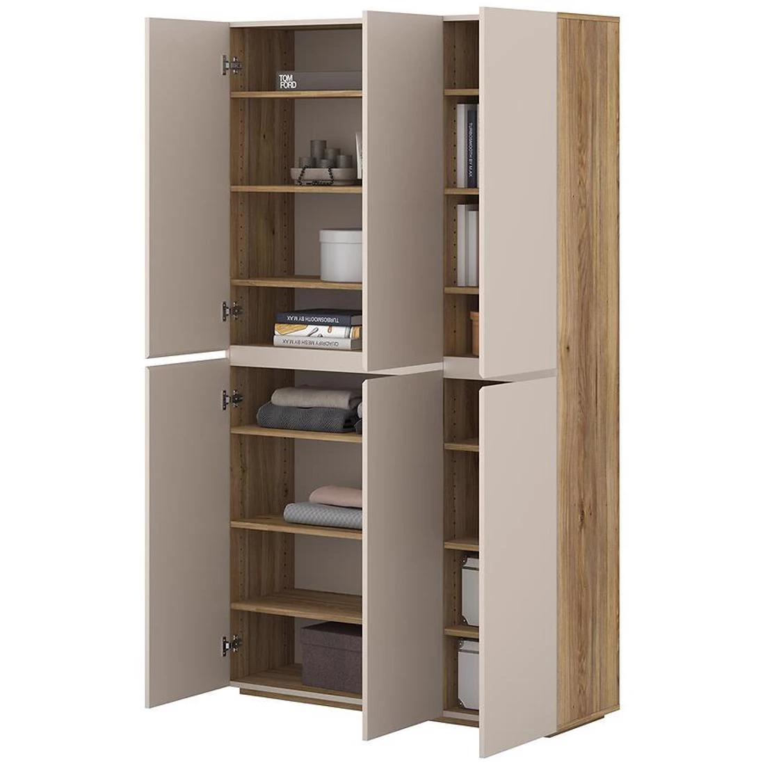 Criss komoda 104,9x34x183,6 hrast/kašmir