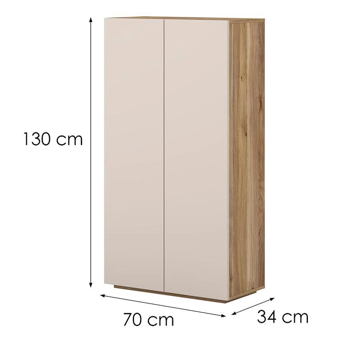 Criss komoda 70x34x130 hrast/kašmir