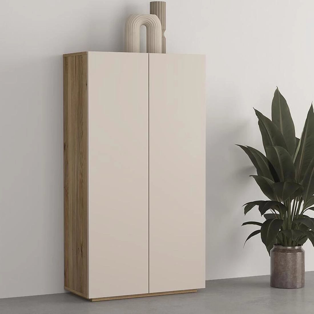 Criss komoda 70x34x130 hrast/kašmir