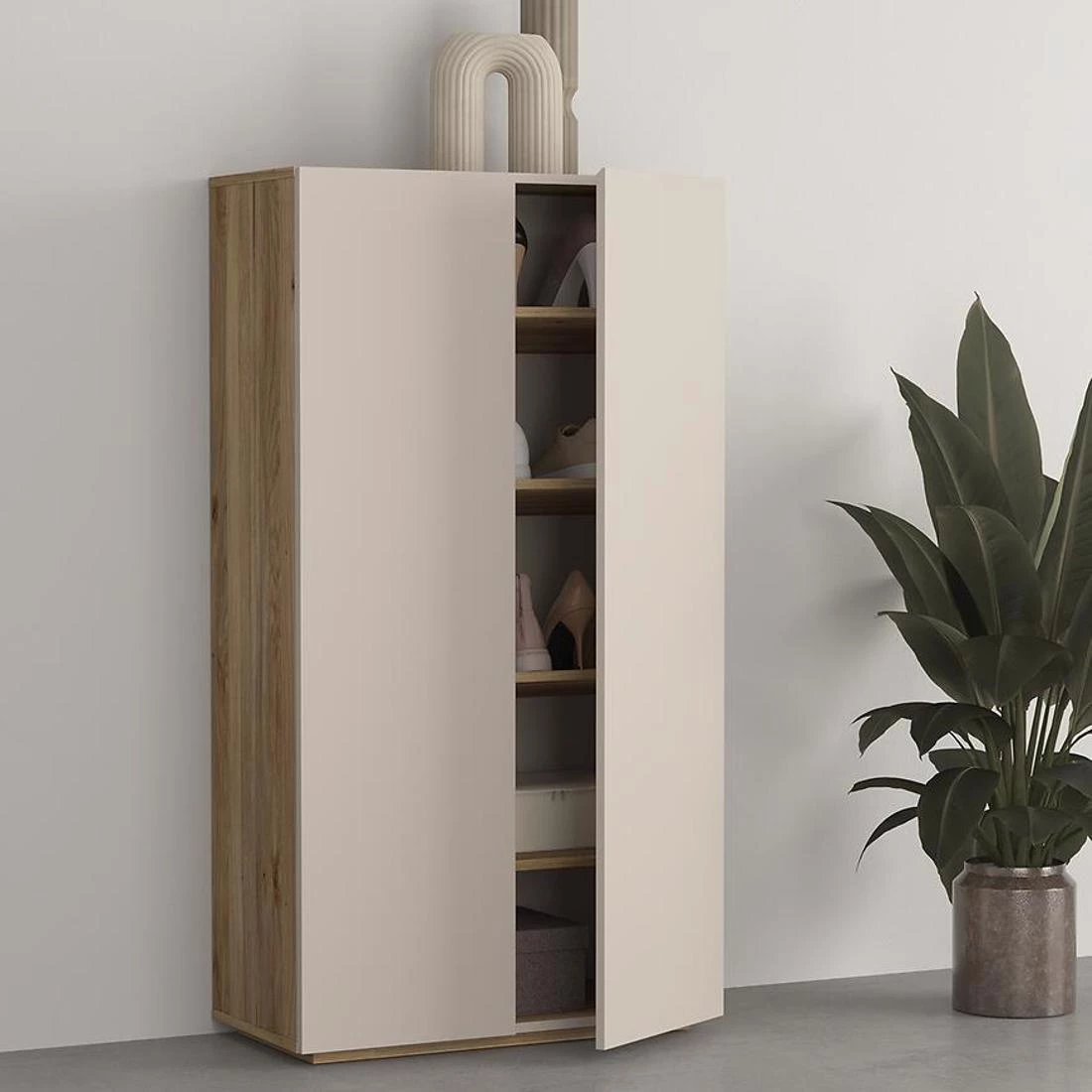 Criss komoda 70x34x130 hrast/kašmir