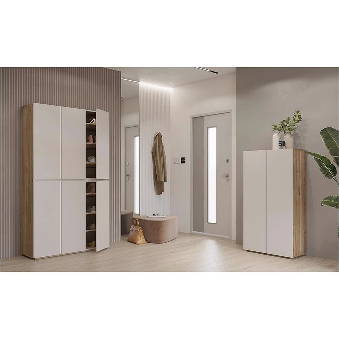 Criss komoda 70x34x130 hrast/kašmir