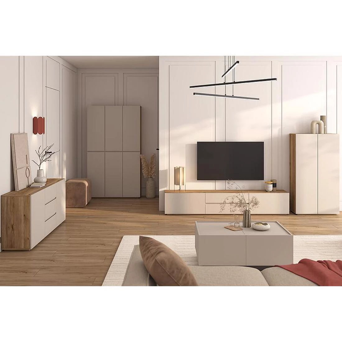 Criss komoda 70x34x130 hrast/kašmir