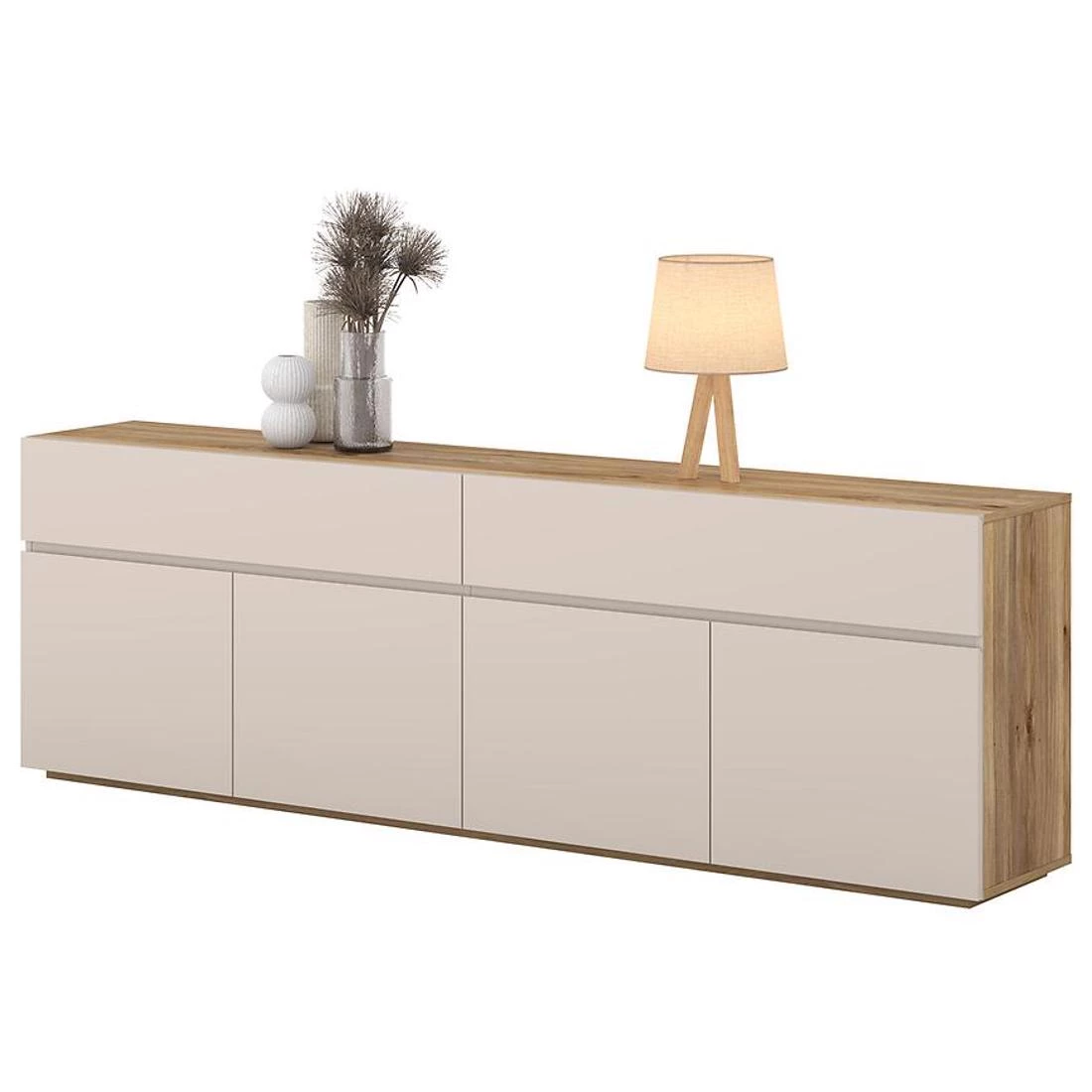 Criss komoda 199,7x34x64 hrast/kašmir