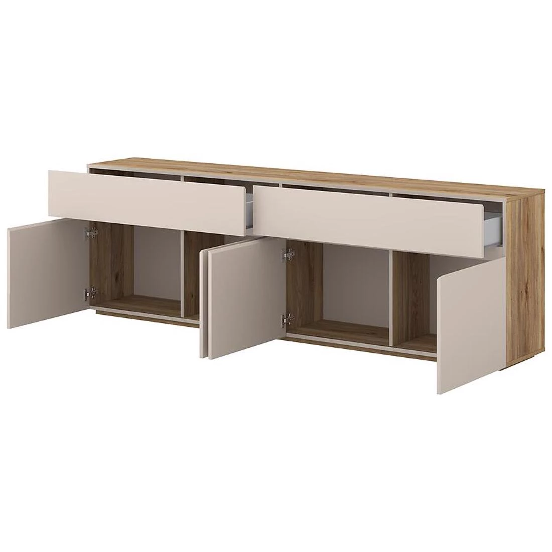 Criss komoda 199,7x34x64 hrast/kašmir