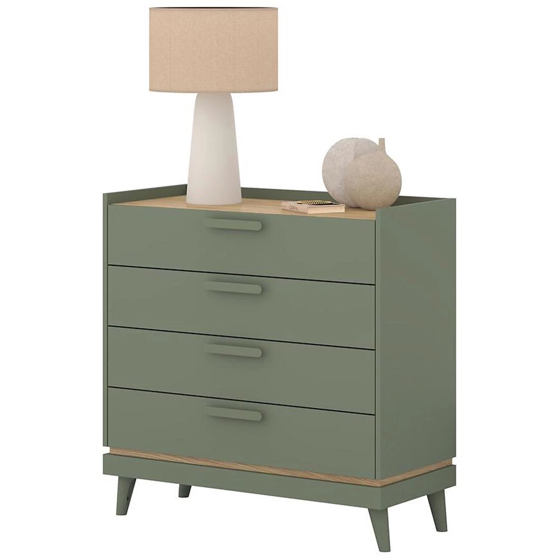Scandi komoda 90x40x90 zelena