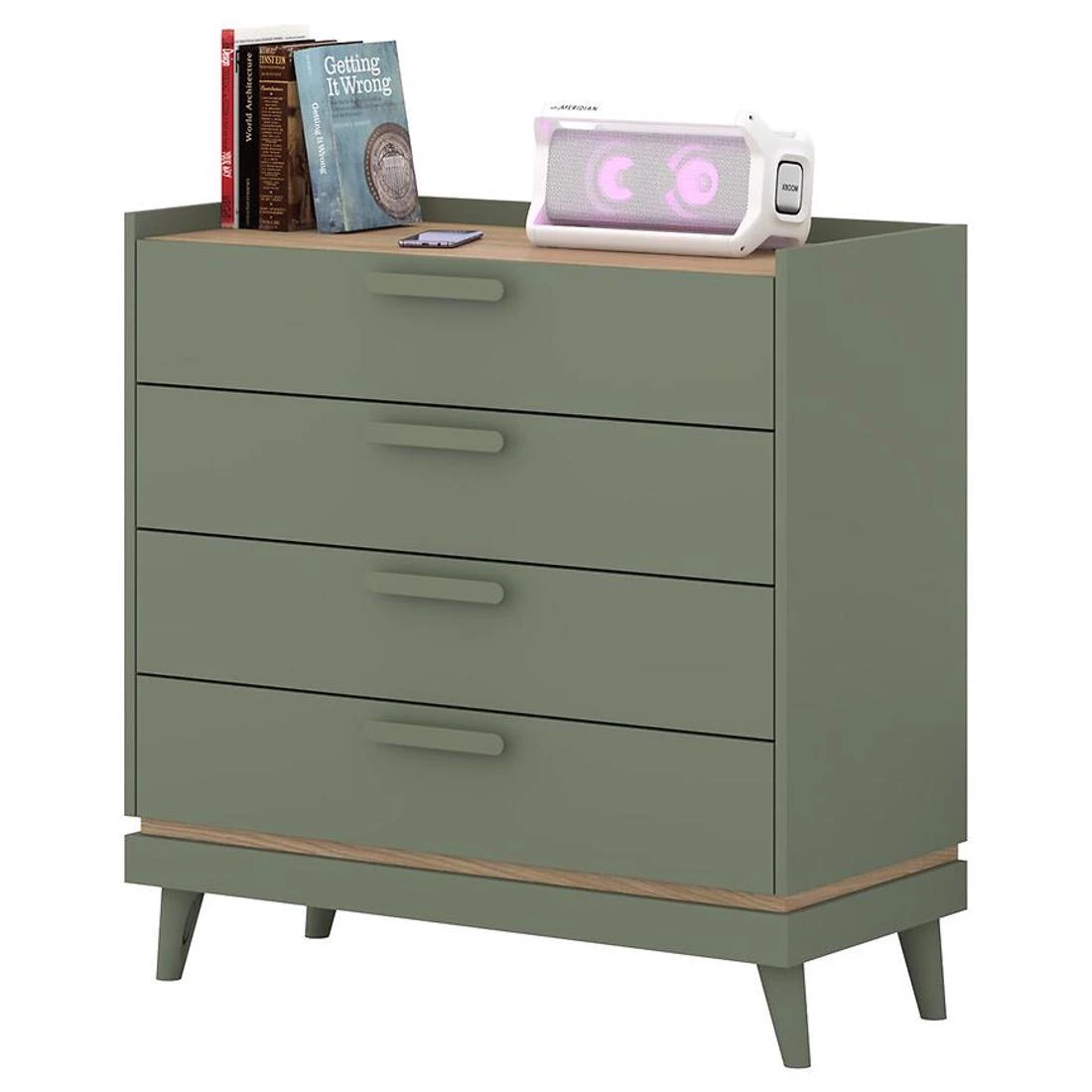 Scandi komoda 90x40x90 zelena