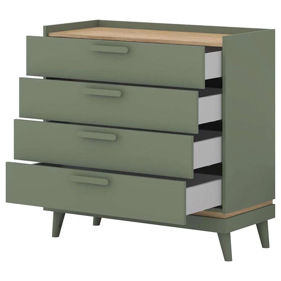 Scandi komoda 90x40x90 zelena