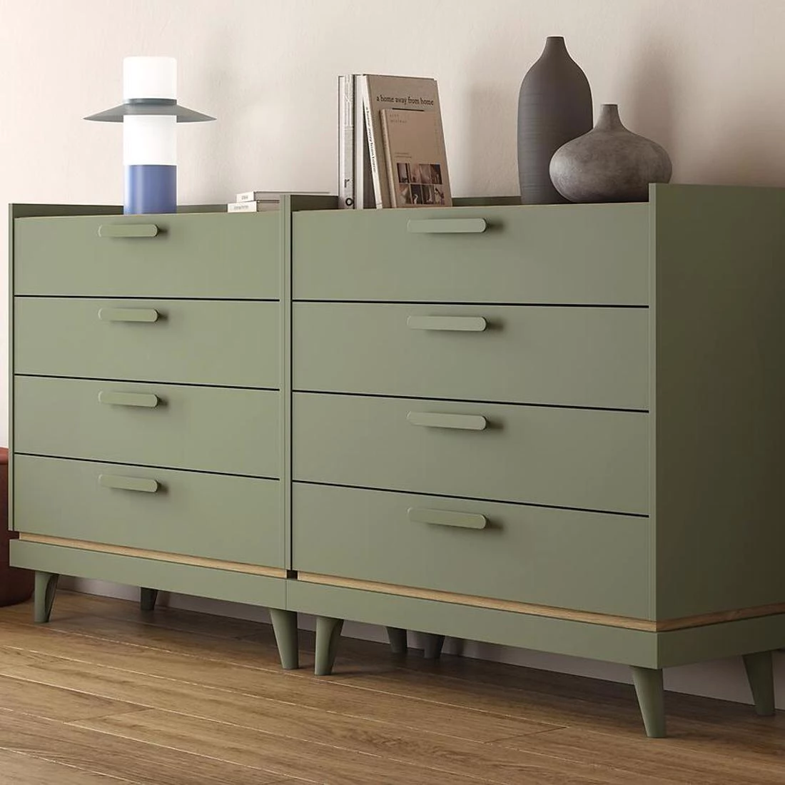 Scandi komoda 90x40x90 zelena