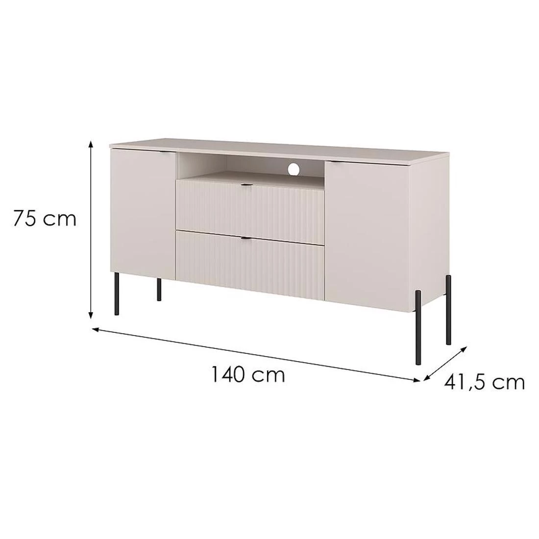 Ore komoda 140x41,5x75 kašmir