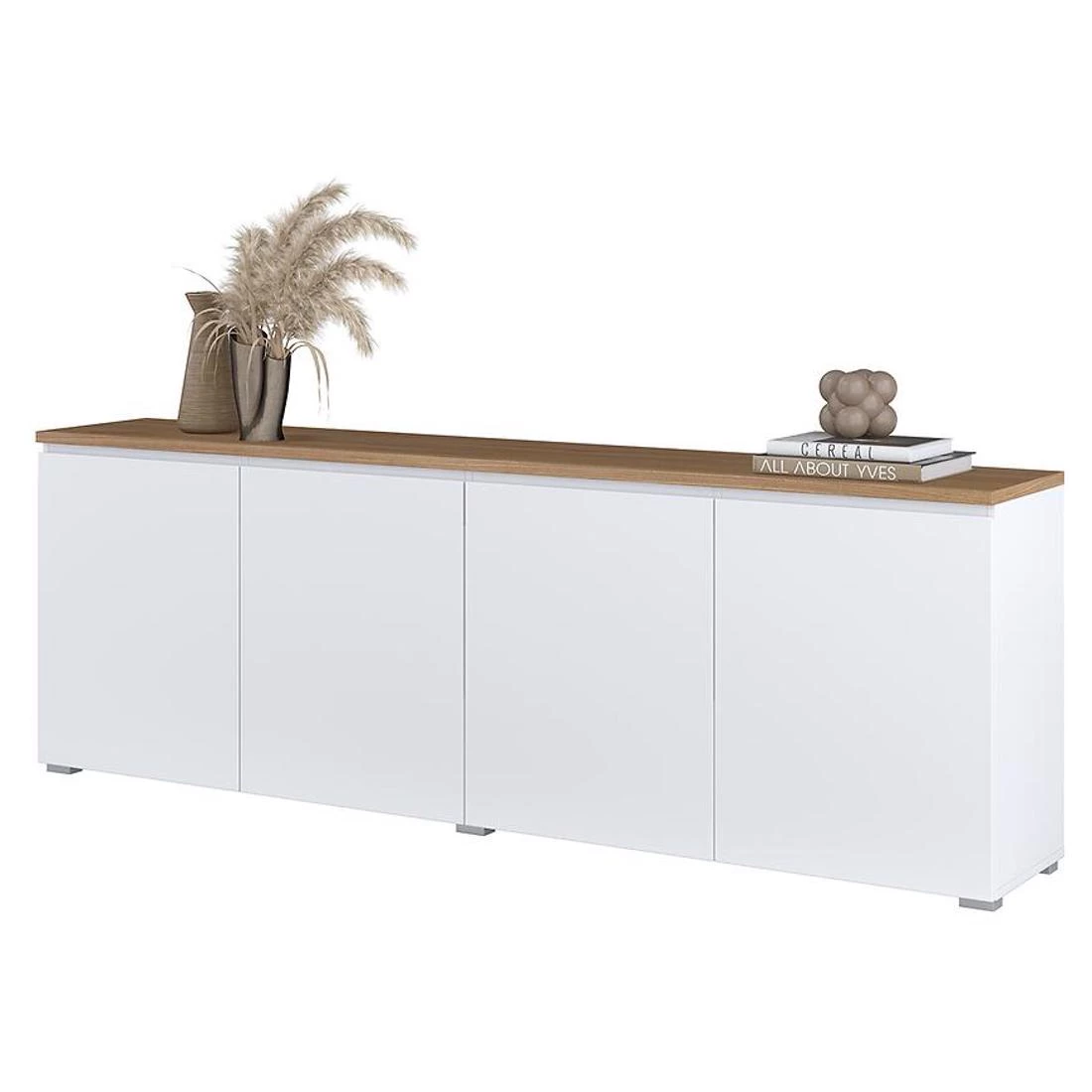 Modo komoda 199,9x34,5x67,9 bela/hrast