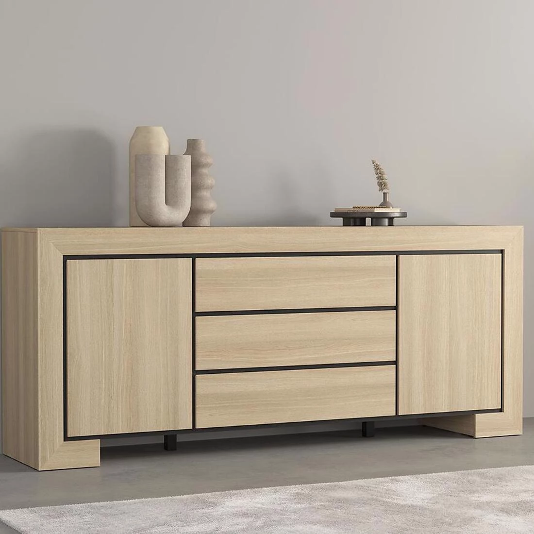 Cuba komoda 225x48x90 hrast