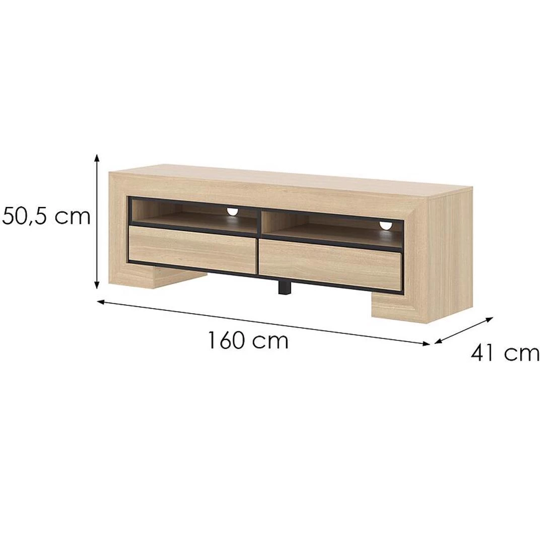 Cuba TV komode 160x41x50,5 hrast