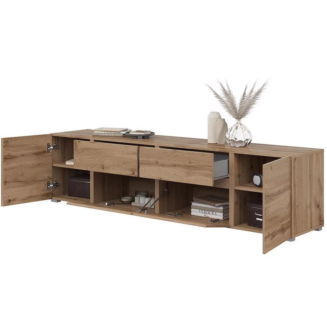 Asymetric TV komode 195x40x48 hrast