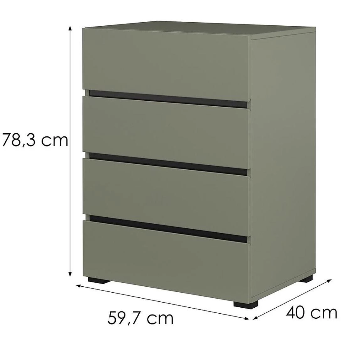 Cross komoda 59,7x40x78,3 zelena